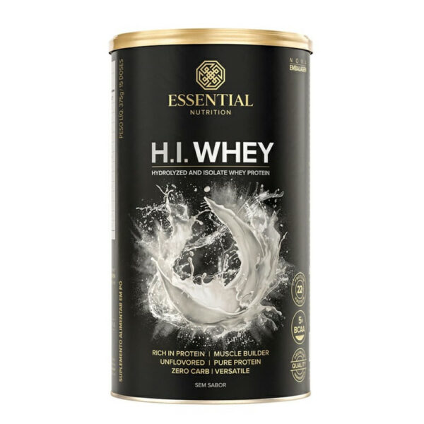 Suplemento Alimentar Essential Nutrition H.I Whey Sem Sabor 375g
