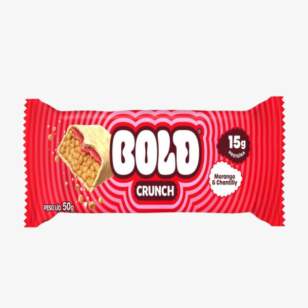 Barra De Proteína Bold Crunch Morango e Chantilly 50g