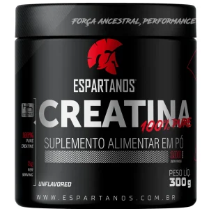 Creatina Monohidratada 100% Pura 300G – Espartanos – Aprovada Laudo ABENUTRI