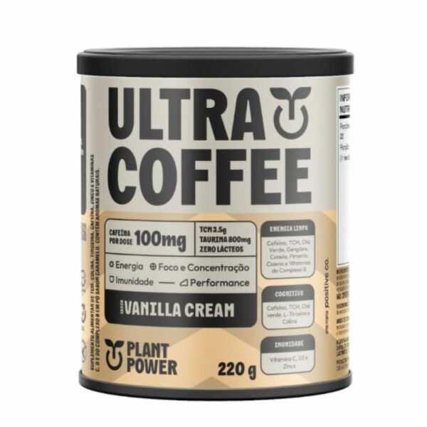 Suplemento Alimentar Ultracoffee Plant Power Vanilla Cream 220g