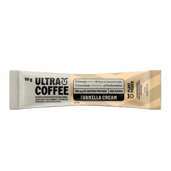 Suplemento Alimentar Ultracoffee Plant Power Vanilla Cream 10g