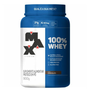 Suplemento Alimentar Max Titanium 100% Whey Chocolate 900g