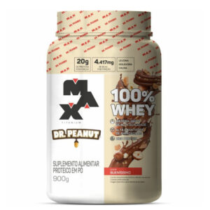 Suplemento Alimentar Max Titanium DR. Peanut 100% Whey Bueníssimo 900g