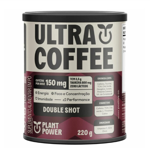 Suplemento Alimentar Ultracoffee Plant Power Double Shot 220g