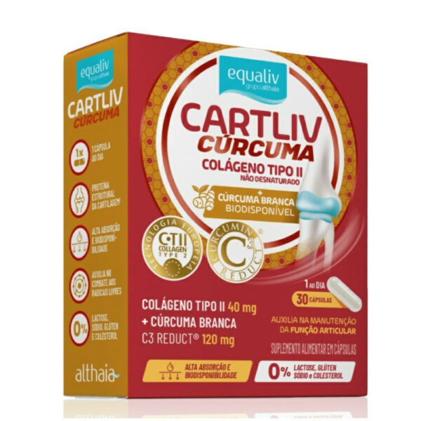 Suplemento Alimentar Equaliv Cartliv Cúrcuma 30 Cápsulas