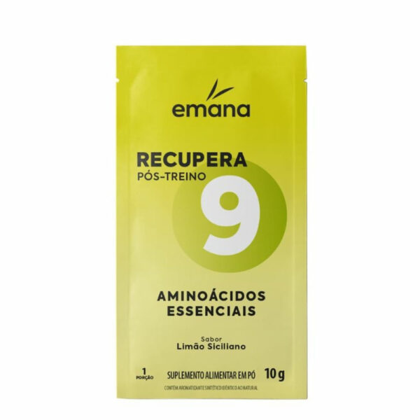Recupera Pós-Treino Emana Aminoácidos Essenciais Sabor Limão Siciliano 10g