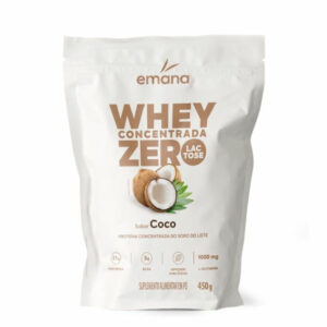 Whey Concentrada Zero Lactose Emana Sabor Coco 450g