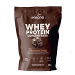Whey Protein Concentrada Emana Sabor Chocolate Belga 450g