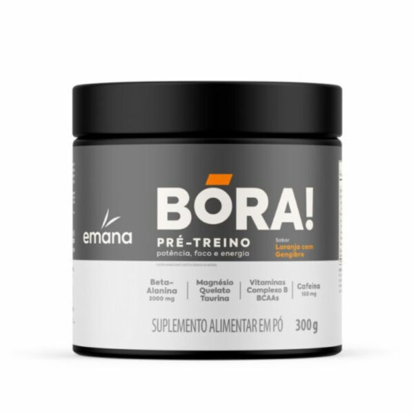 Bora Pré-treino Emana Sabor Laranja com Gengibre 300g