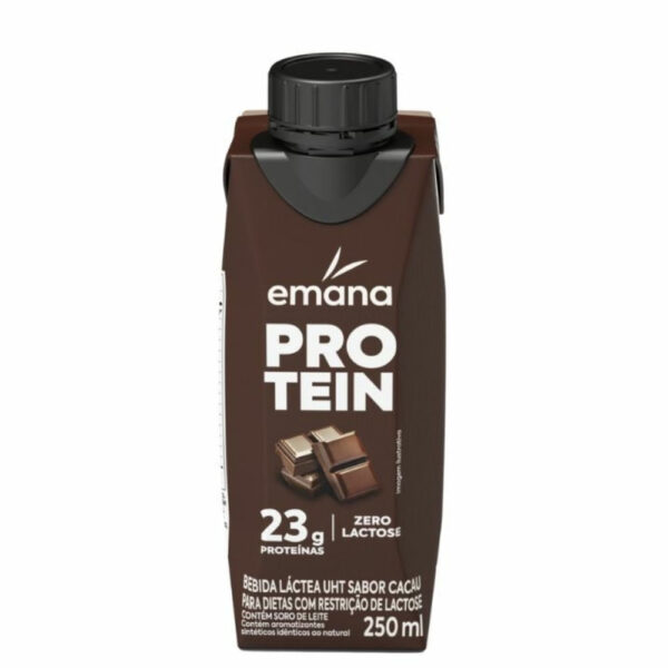 Bebida Láctea Emana Protein Zero Lactose Sabor Cacau 250ml
