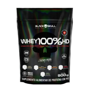 Whey 100% HD Black Skull Sabor Baunilha Refil 900g