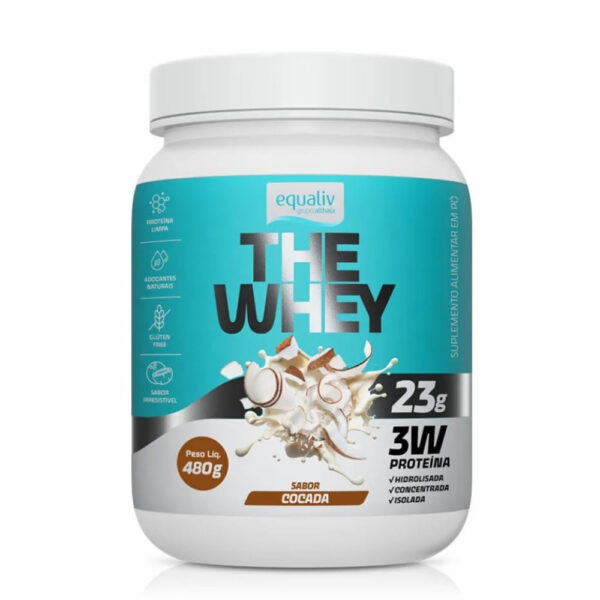 Suplemento Alimentar Em Pó Equaliv The Whey Sabor Cocada 480g