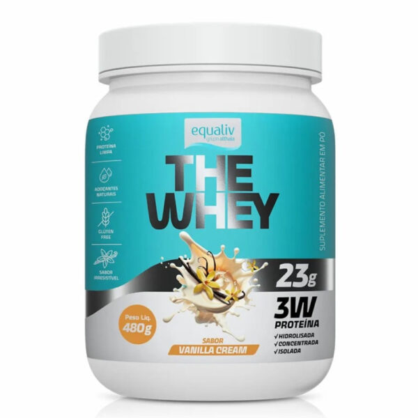 Suplemento Alimentar Em Pó Equaliv The Whey Sabor Vanilla Cream 480g