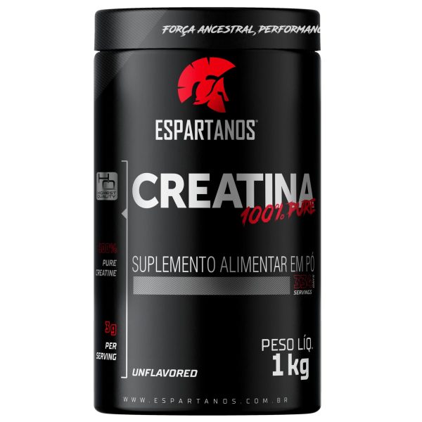 Creatina Monohidratada 100% Pura 1KG – Espartanos – Aprovada Laudo ABENUTRI
