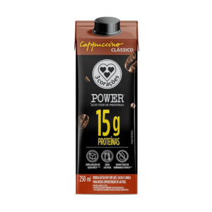 Bebida Láctea UHT 3 Corações Power Cappuccino Clássico Zero Lactose 250ml