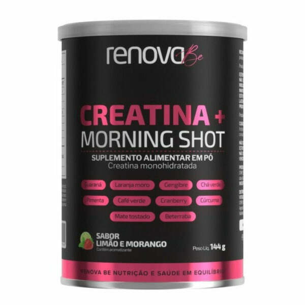Suplemento Alimentar Renova Be Creatina + Morning Shot Sabor Limão e Morango 144g