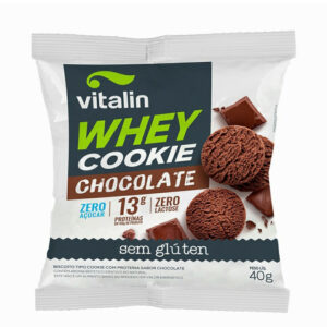 Whey Cookie Vitalin Sem Glúten Sabor Chocolate 40g