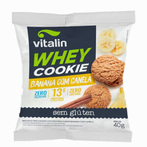Whey Cookie Vitalin Sem Glúten Sabor Banana Com Canela 40g