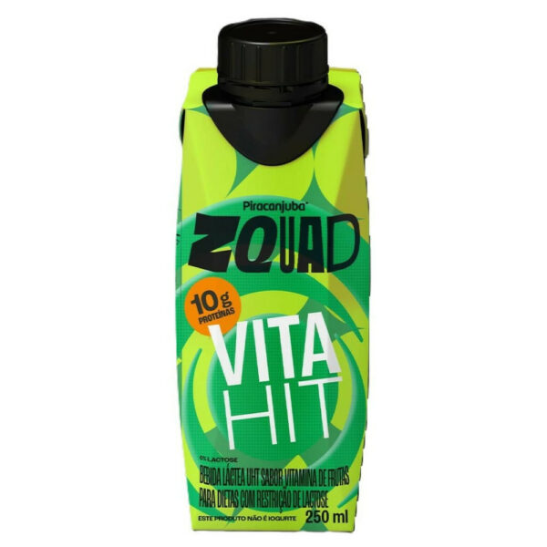Bebida Láctea Piracanjuba Zquad Vita Hit Sabor Vitamina de Frutas 250ml