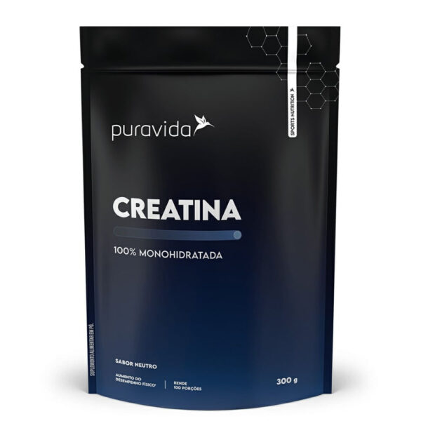 Suplemento Alimentar Creatina 100% Monohidratada Puravida 300g