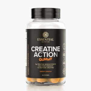 Suplemento Alimentar em Gomas Creatine Action Sabor Laranja Essential Nutrition 60 gomas