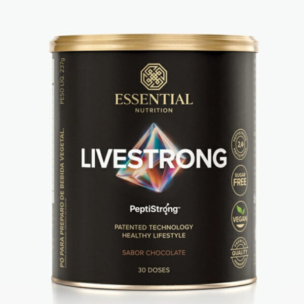 Pó para Preparo de Bebida Livestrong Sabor Chocolate Essential Nutrition 237g