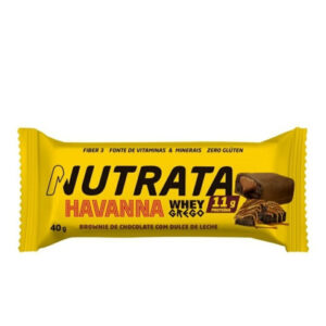 Barra de Proteína Nutrata Havanna Whey Grego Brownie de Chocolate com Doce de Leite 40g