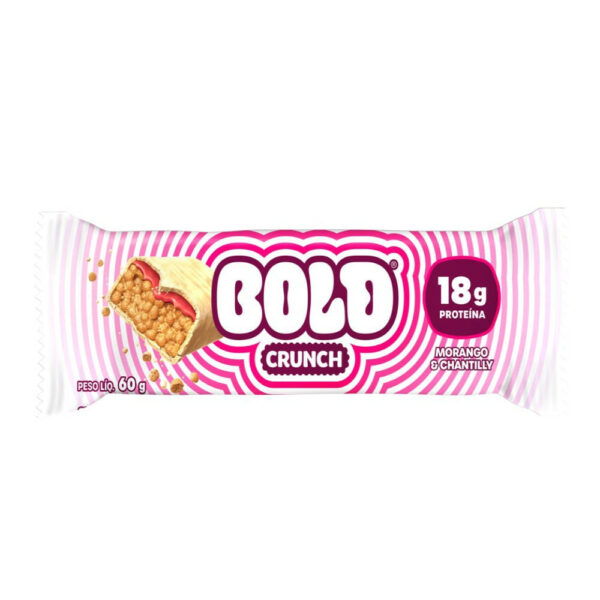 Barra de Proteínas Bold Crunch Sabor Morango e Chantilly 60g