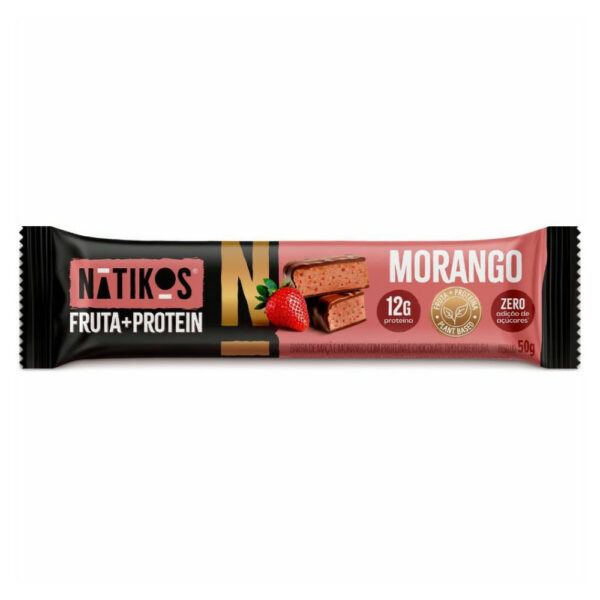 Barra de Frutas + Protein Natikos Morango 50g