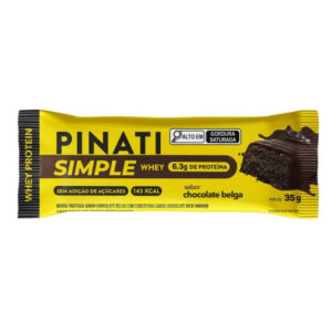 Barra de Proteína Pinati Simple Whey Chocolate Belga com Whey Protein e 6,3g de Proteína 35g