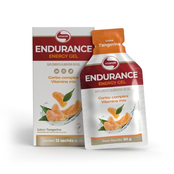 Endurance Energy Gel Vitafor Tangerina 12 Sachês de 30g