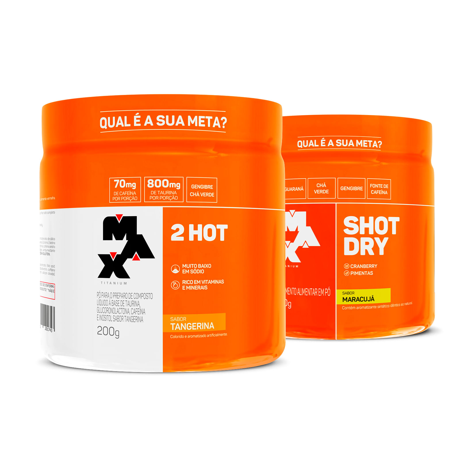Kit Queima Calórica Extrema: Shot Dry + 2Hot Maracuja – Tangerina