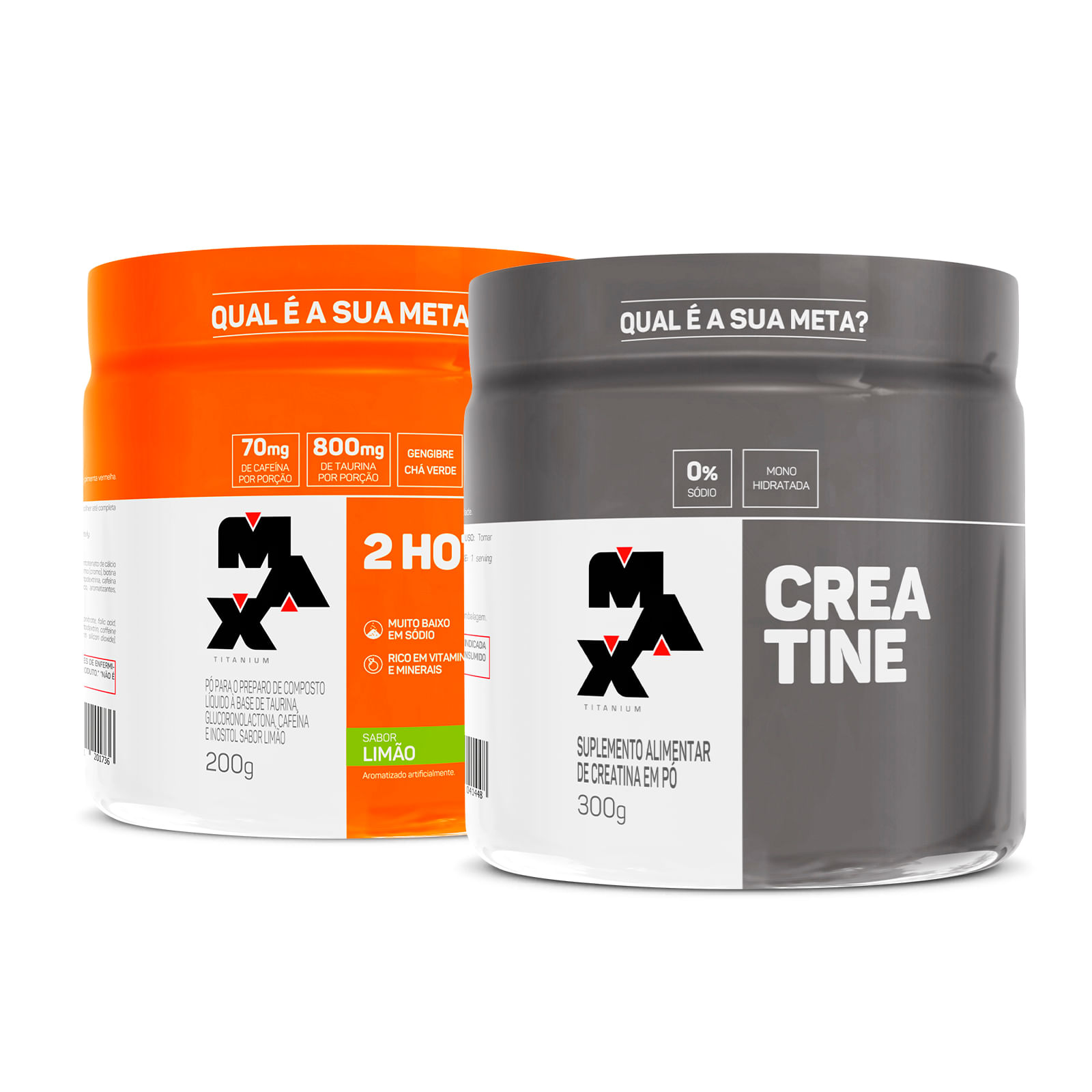 Kit Creatina 300g + 2Hot 200g Limão