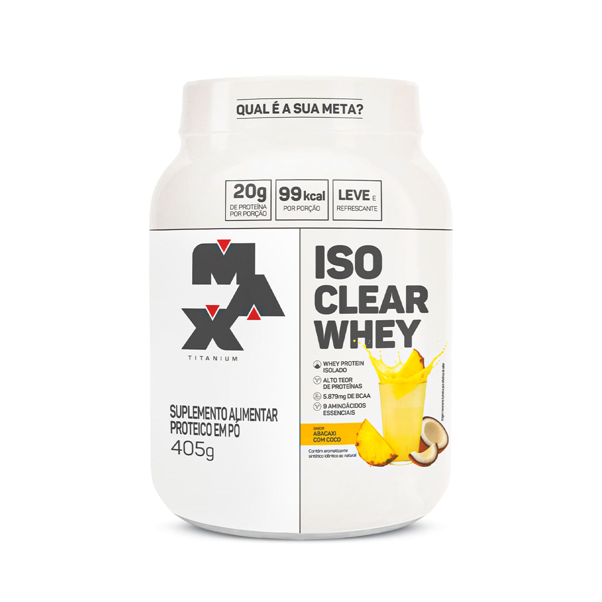 Iso Clear Whey Pote 405g Abacaxi com Coco
