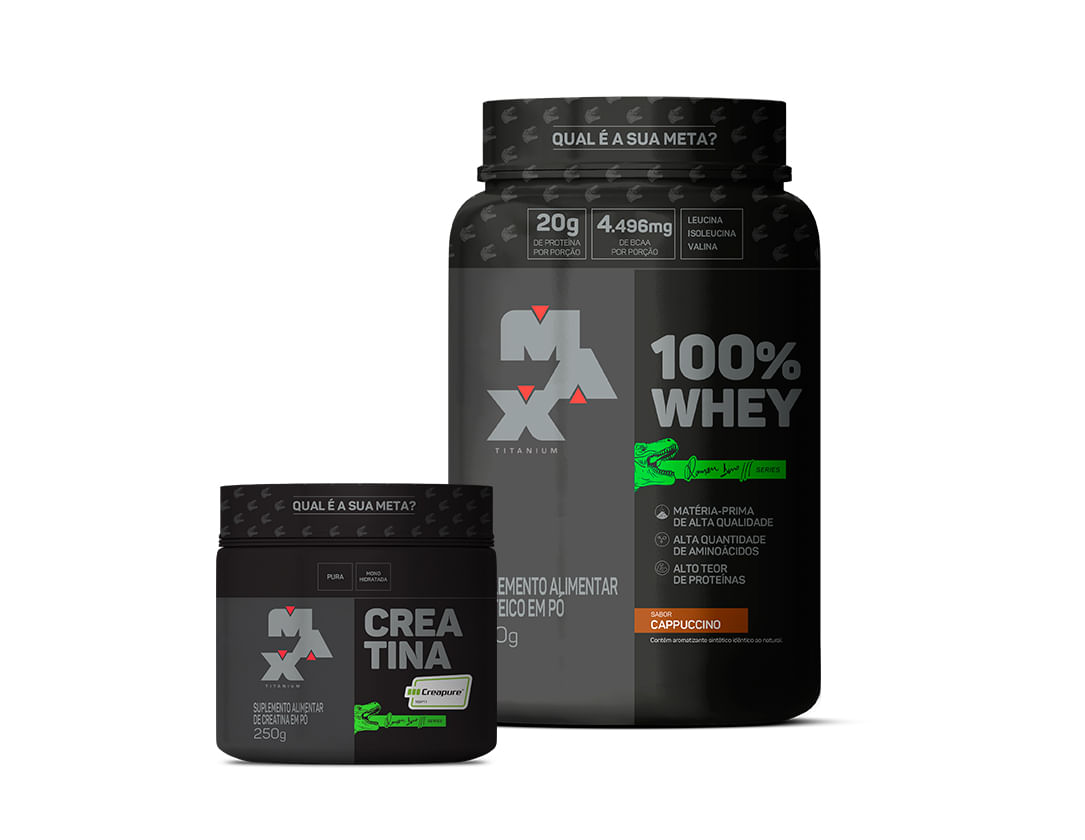 Kit Dino Extreme 100% Whey Capuccino + Creatina Creapure