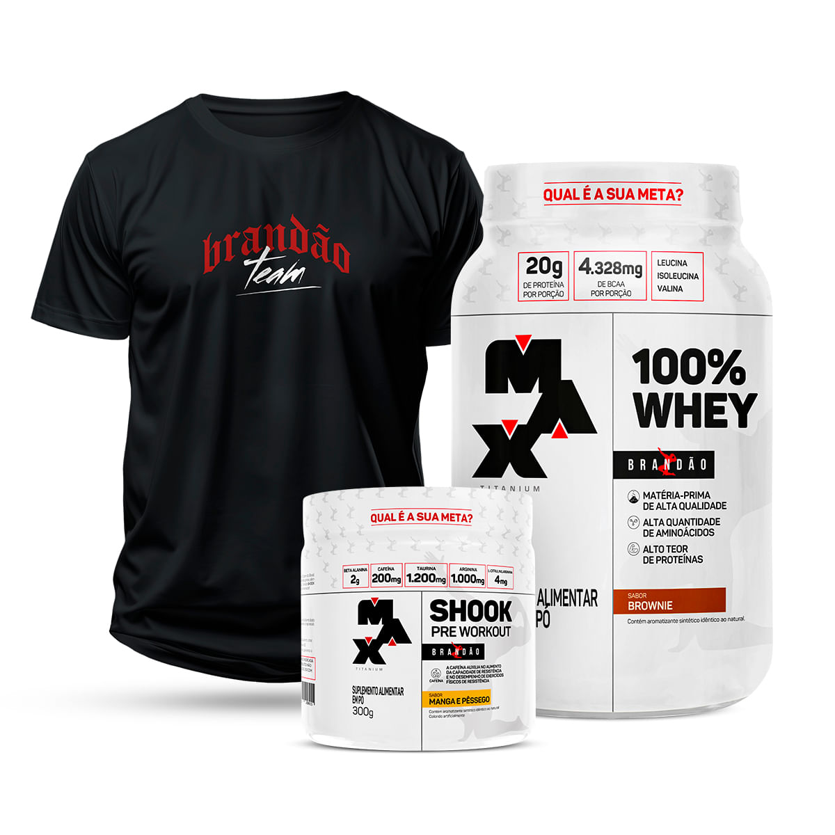 Kit Brandão Pro Brownie – Manga e Pêssego – Camiseta M