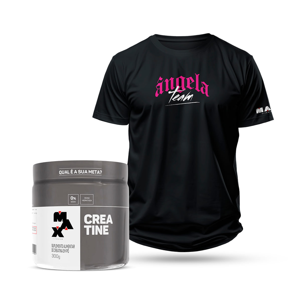 Kit Creatina 300g + Camiseta Elite Team Show – Team Angela Kit Creatina 300g + Camiseta M Elite Team Show – Team Angela