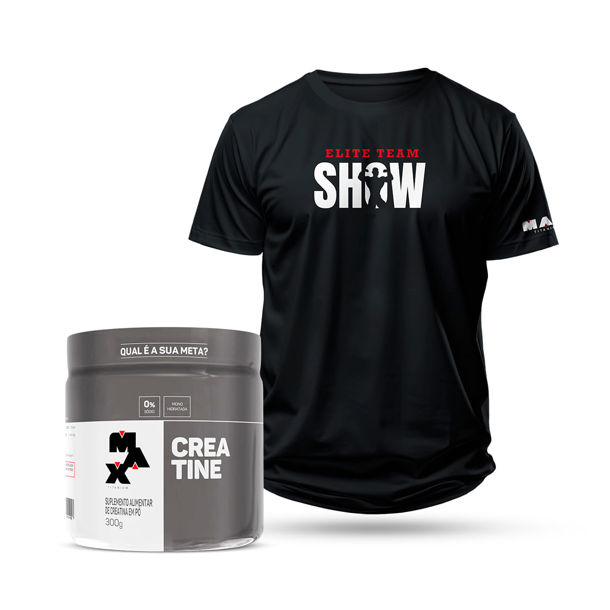 Kit Creatina 300g + Camiseta Elite Team Show Kit Creatina 300g + Camiseta P Elite Team Show