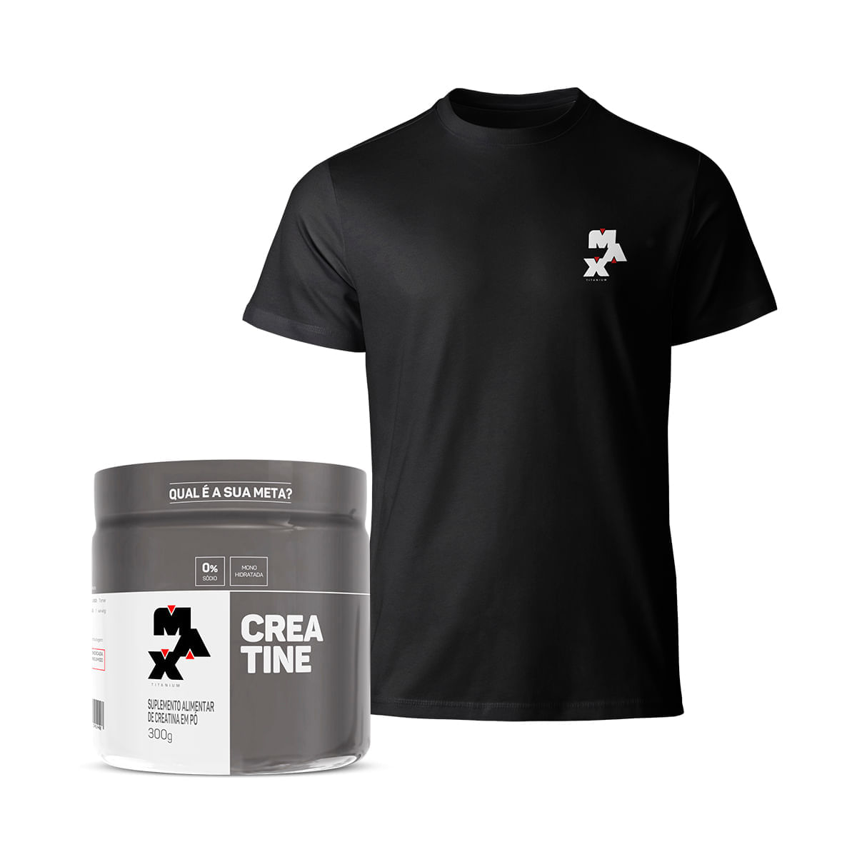 Kit Creatina 300g + Camiseta Elite Team Max Titanium Kit Creatina 300g + Camiseta P Elite Team Max Titanium