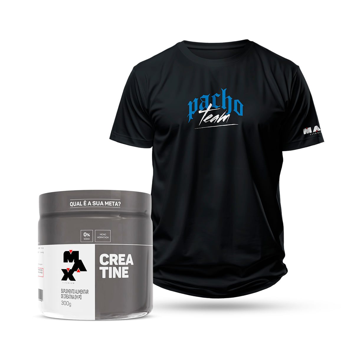 Kit Creatina 300g + Camiseta Elite Team Show – Team Pacho Kit Creatina 300g + Camiseta XG Elite Team Show – Team Pacho