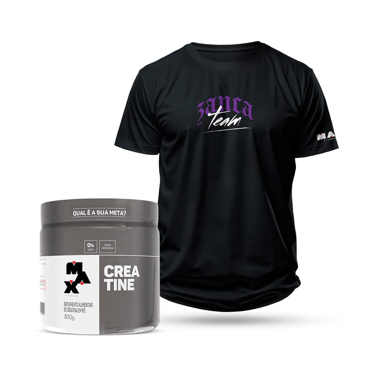Kit Creatina 300g + Camiseta Elite Team Show – Team Zancanelli Kit Creatina 300g + Camiseta P Elite Team Show – Team Zancanelli