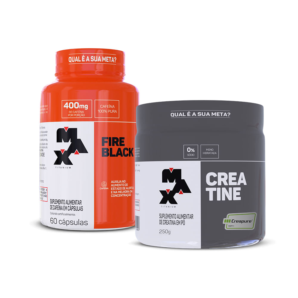 Kit G3XFC Winner Fire black + Creapure 250g Fire Black 60 Caps+ Creatina Creapure 250g