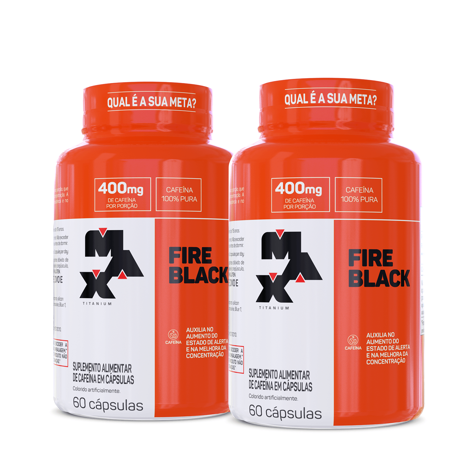 Pack 2x Termogênicos Fire Black 60 capsulas