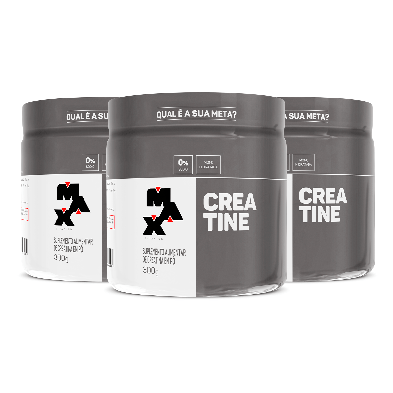 Pack 3x Creatina 300g Max Titanium – MonoHidratada