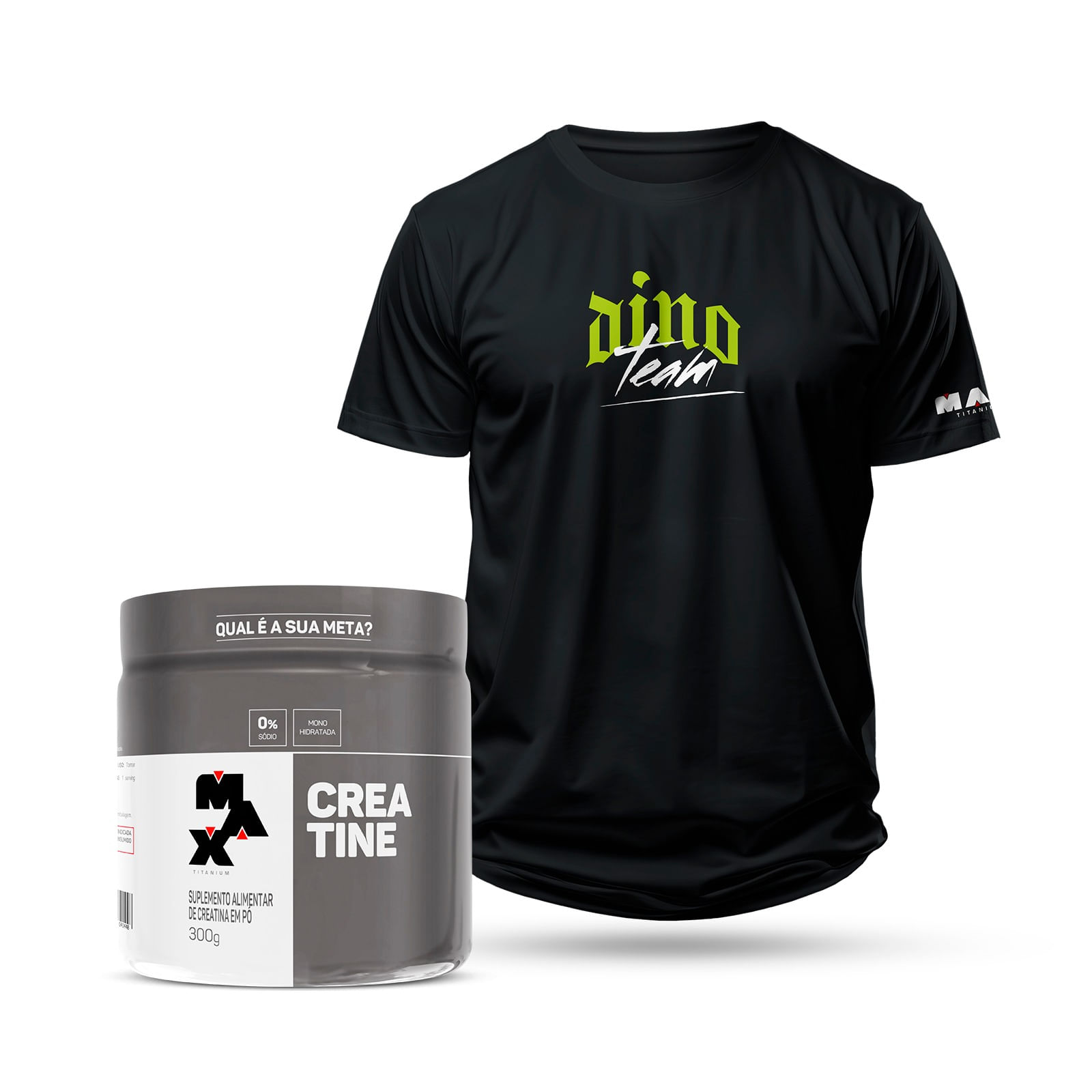 Kit Creatina 300g + Camiseta Elite Team Show – Team Dino Kit Creatina 300g + Camiseta XG Elite Team Show – Team Dino