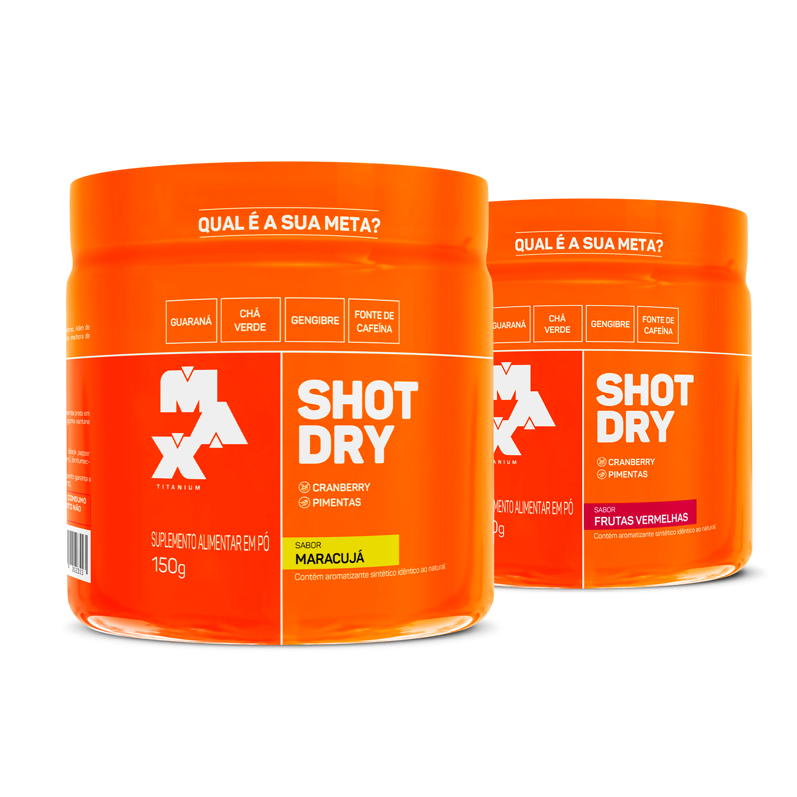 Pack 2X Shot Dry150g Frutas Vermelhas +Maracujá
