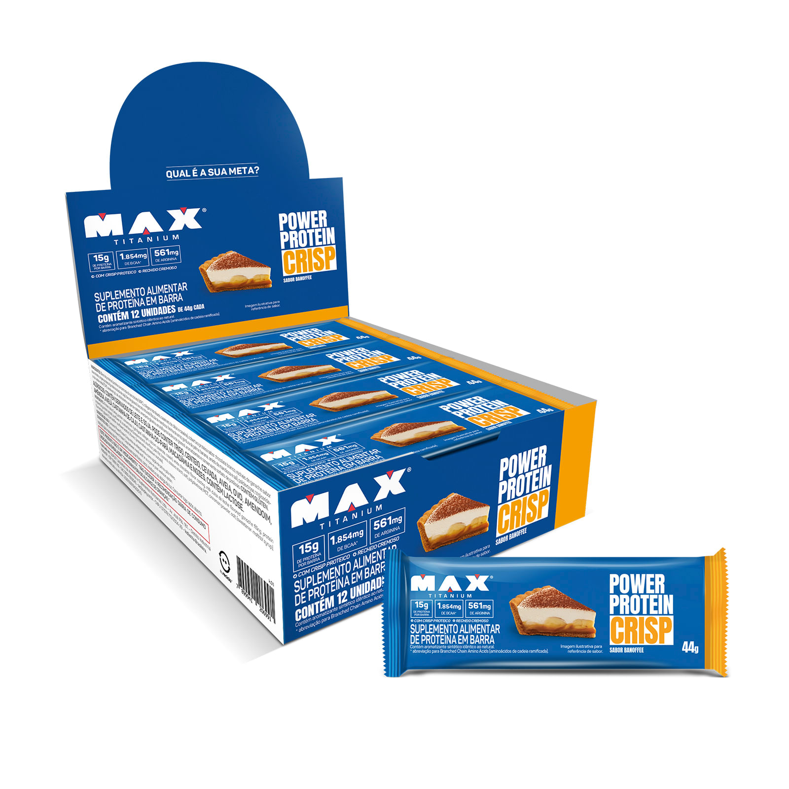 Power Protein Crisp Banoffee – 12 unidades de 44g