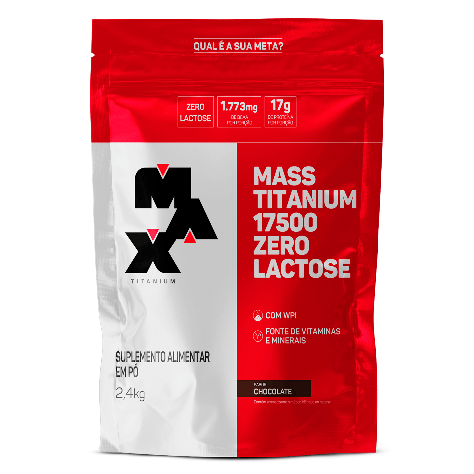Mass Titanium 17500 ZERO LACTOSE 2,4kg Chocolate