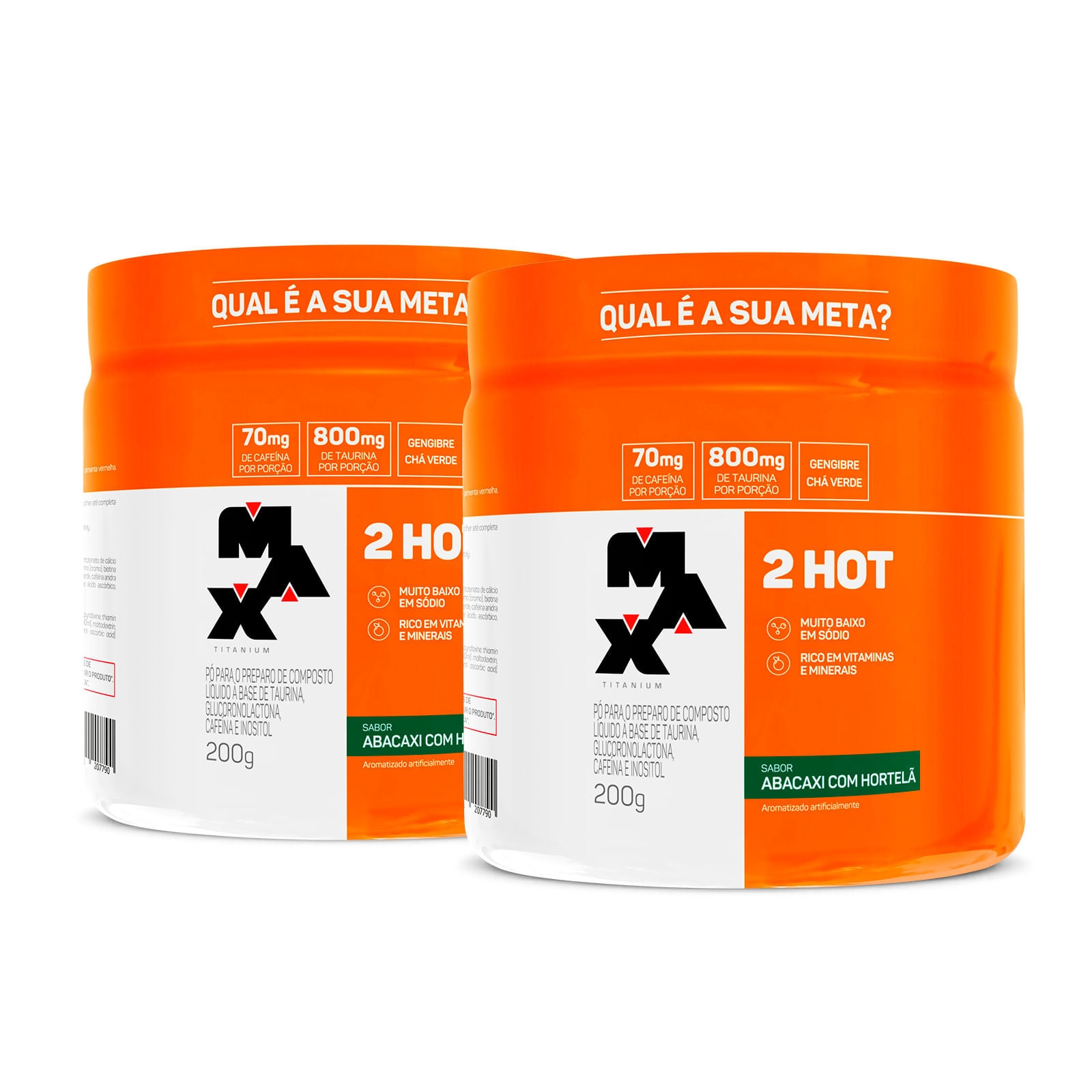 Pack 2x 2Hot 200g 2Hot 200G – Abacaxi com Hortelã + 2Hot 200G – Abacaxi com Hortelã