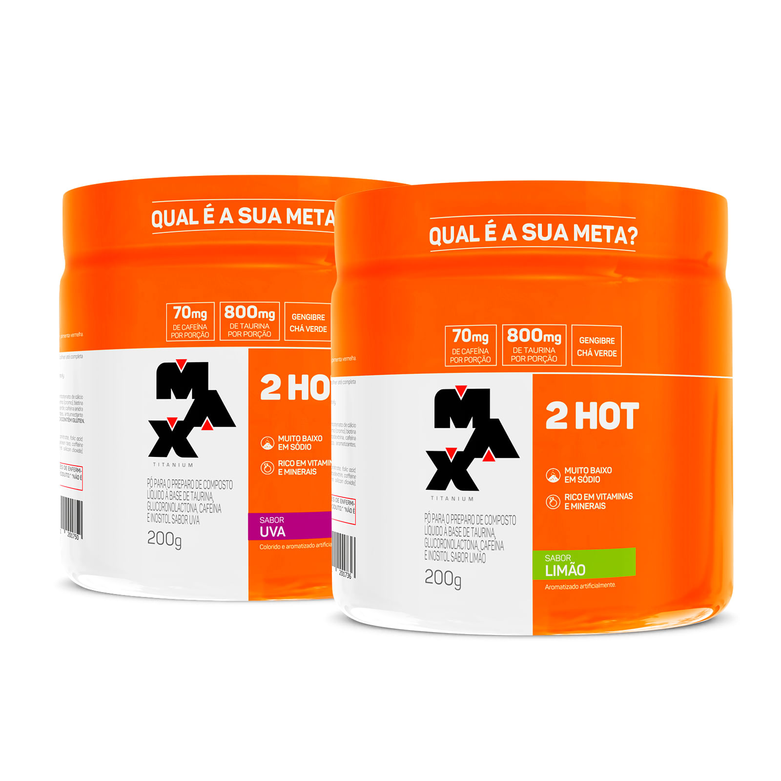 Pack 2x 2Hot 200g 2Hot 200G – Limão + 2Hot 200G – Uva